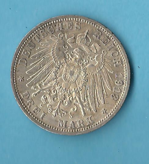  Kaiserreich 3 Mark Preussen 1913 Münzenankauf Koblenz Frank Maurer AB 454   