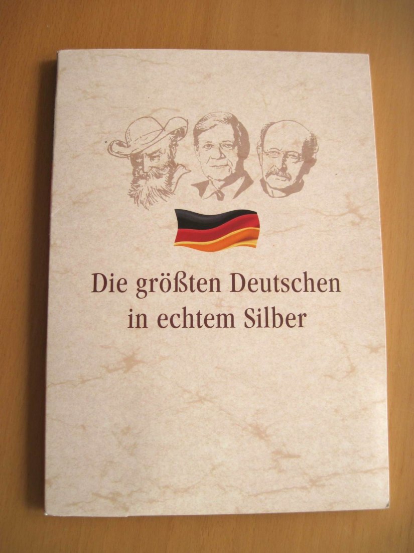  Lot Medaillen Die größten Deutschen in Silber 10 St.   