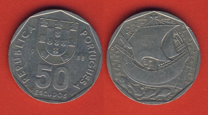 Portugal 50  Escudos 1988   