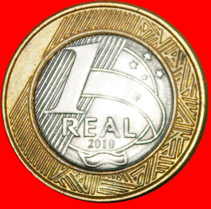  * BI-METALLIC (2002-2023): BRAZIL ★ 1 REAL 2010 SOUTHERN CROSS! LOW START ★ NO RESERVE!   