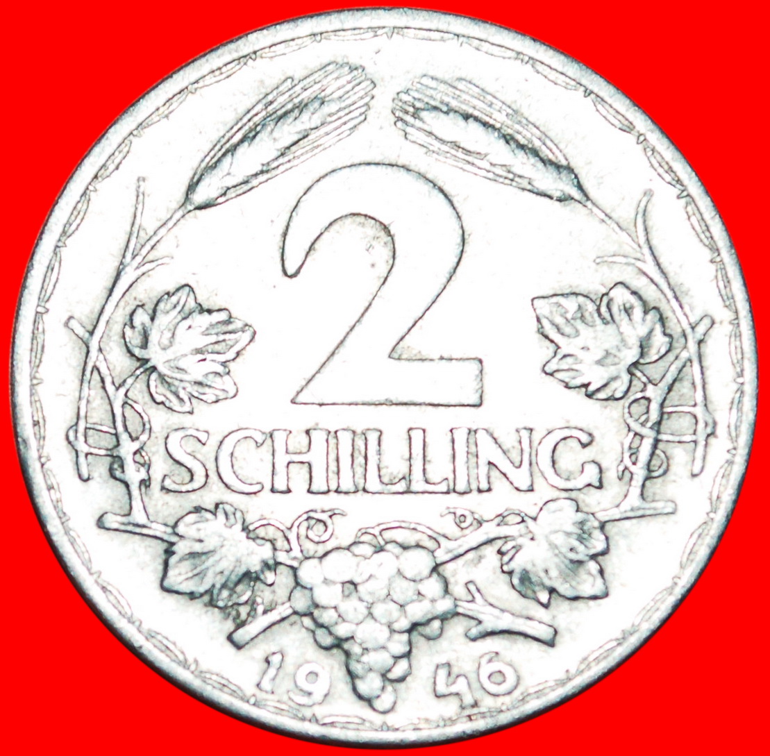  * HAMMER UND SICHEL (1946-1952): ÖSTERREICH ★ 2 SHILLING 1946! OHNE VORBEHALT!   