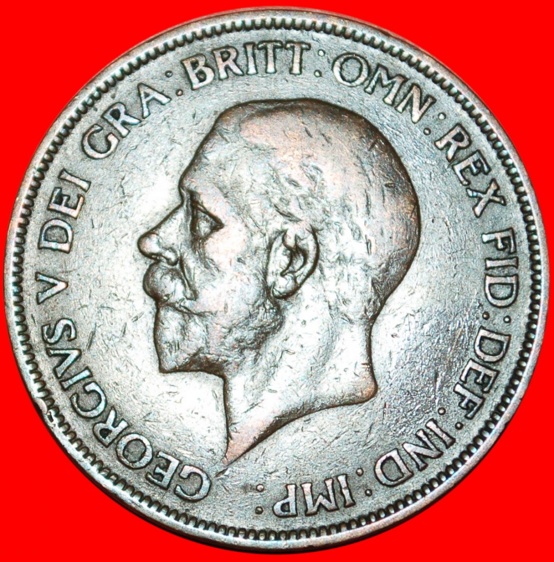  * HERRIN DER SEEN: GROSSBRITANNIEN ★ PENNY 1934! GEORG V. (1911-1936)! OHNE VORBEHALT!   