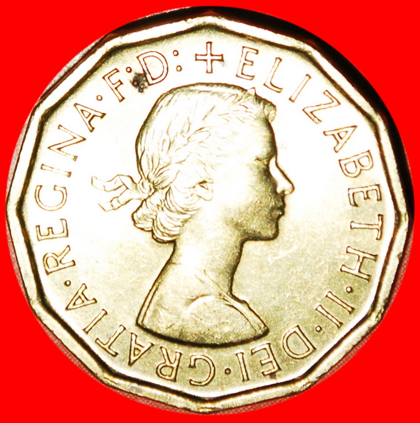  * FALLGATTER (1954-1970): GROSSBRITANNIEN★ 3 PENCE 1967 uSTG! ELISABETH II 1953-2022 OHNE VORBEHALT!   