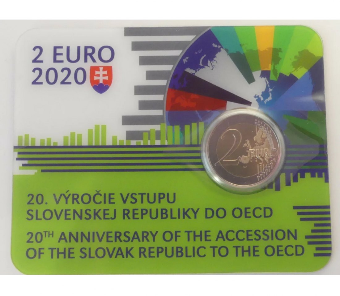  3 x Slowakei 2 Euro OECD 2020 Coincard   