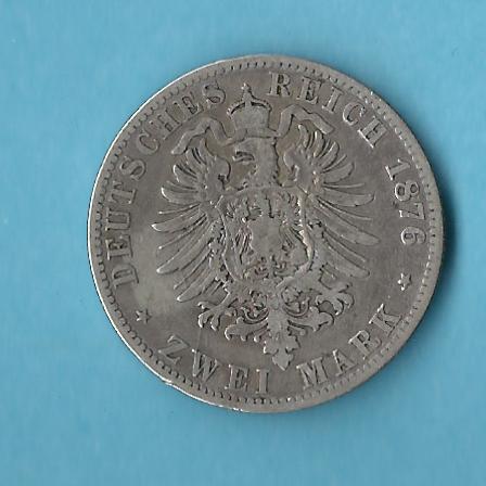  Kaiserreich 2 Mark Wilhelm I 1876 B s-ss Münzenankauf Koblenz Frank Maurer AB 495   