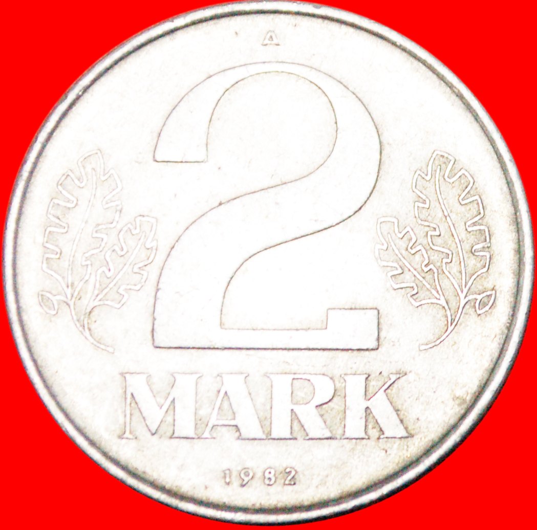 * HAMMER UND ZIRKEL (1972-1990): DEUTSCHLAND ★ 2 MARK 1982A BERLIN! OHNE VORBEHALT!