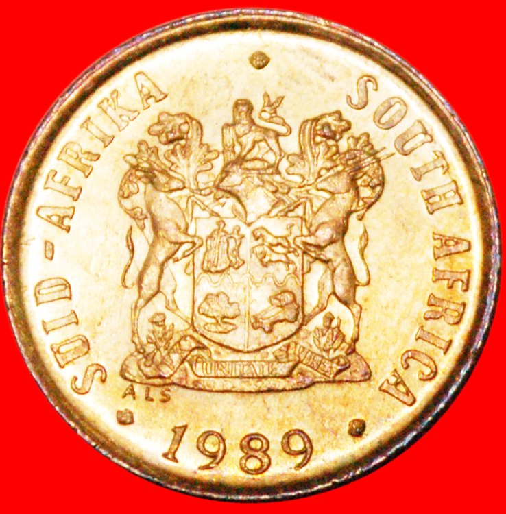  * KAPSPERLINGE (1970-1989): SÜDAFRIKA ★  1 CENT 1989 STG STEMPELGLANZ! OHNE VORBEHALT!   