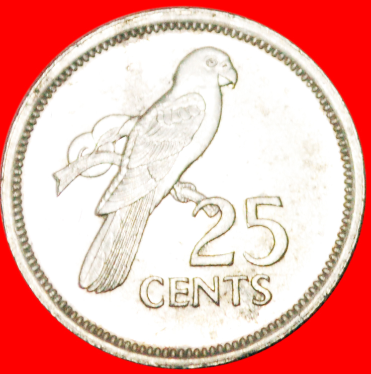  * GREAT BRITAIN (1982-1997): SEYCHELLES★ 25 CENTS 1982 BLACK PARROT!★LOW START★ NO RESERVE!   