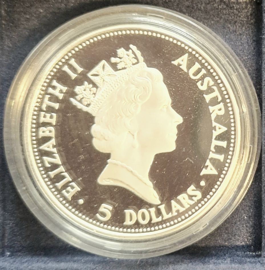 Australien 5 Dollar 1 Oz Kookaburra 1990 AG PP Golden Gate Münzenankauf Koblenz Frank Maurer AB 379   