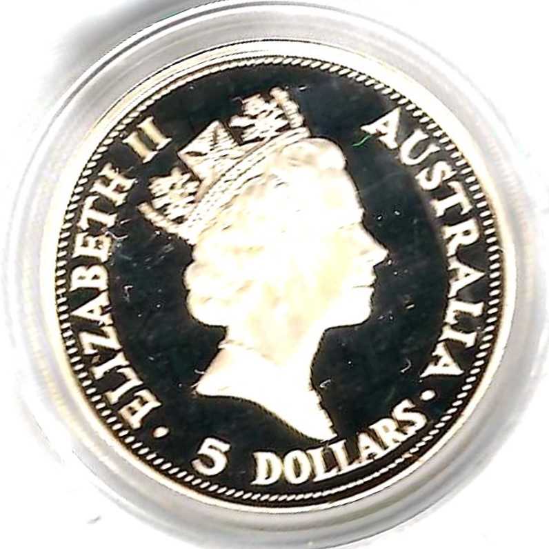 Australien 5 Dollar 1 Oz Kookaburra 1990 AG PP Golden Gate Münzenankauf Koblenz Frank Maurer AB 380   