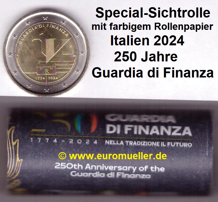 Italien Specialrolle 2 Euro Gedenkmünze 2024...Guardia Finanza   