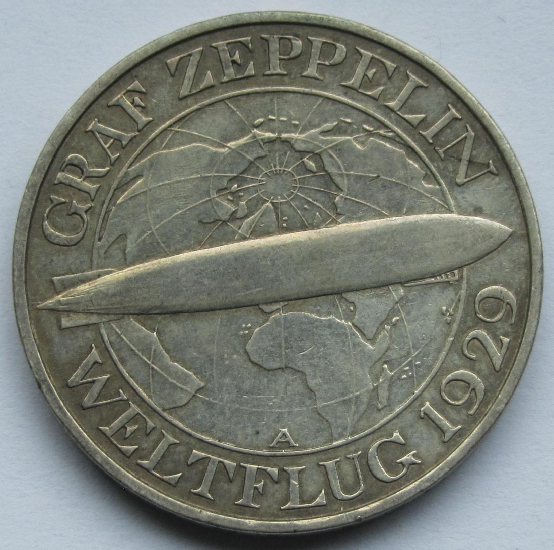  Weimarer Republik: 3 Mark Zeppelin (Jaeger 342), 1930 A   