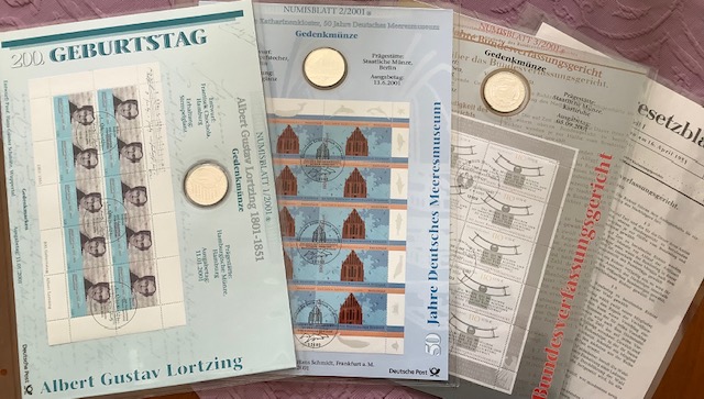  3 x 10 DM Numisblatt 2001 + Kompletter letzter Jahrgang vor Euro   