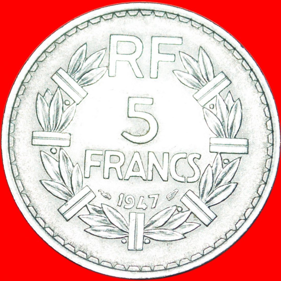  * OFFEN 9: FRANKREICH ★ 5 FRANC 1947 UNGEWÖHNLICH! ★OHNE VORBEHALT!   