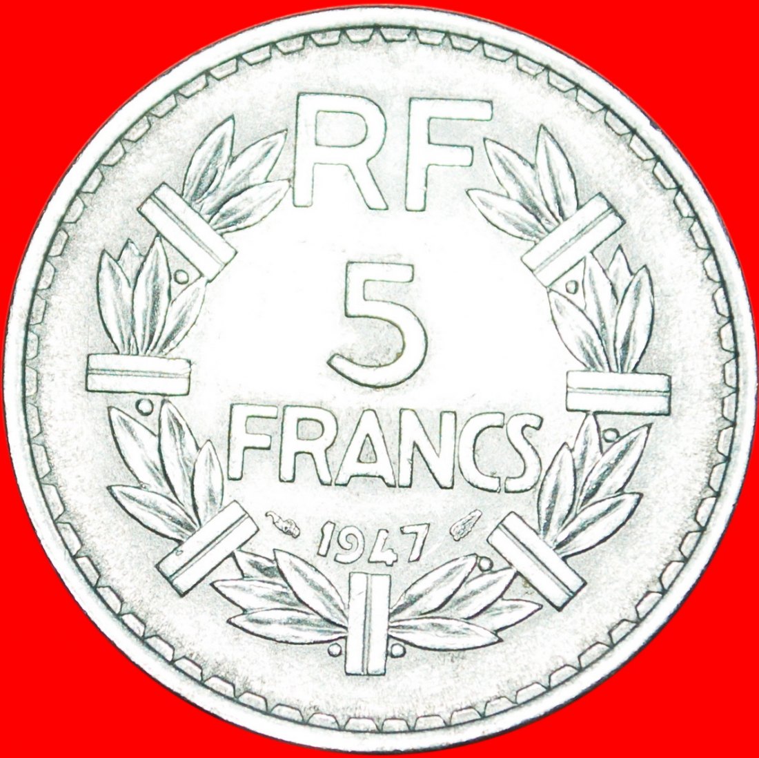 * OFFEN 9: FRANKREICH ★ 5 FRANC 1947 UNGEWÖHNLICH! LOW START ★ NO RESERVE!