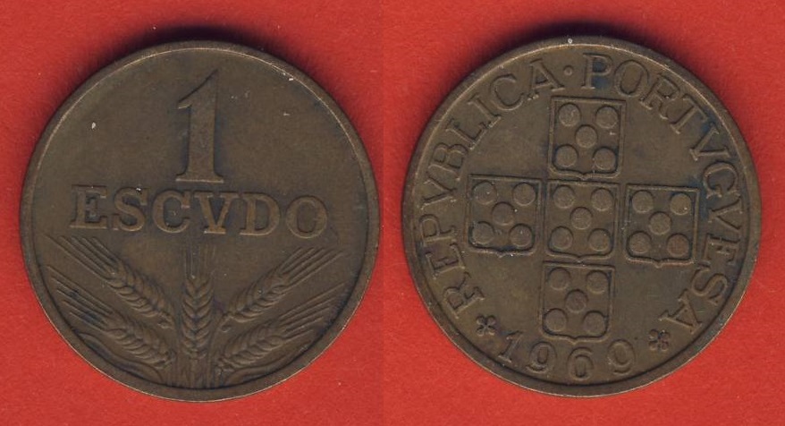  Portugal 1 Escudo 1969   