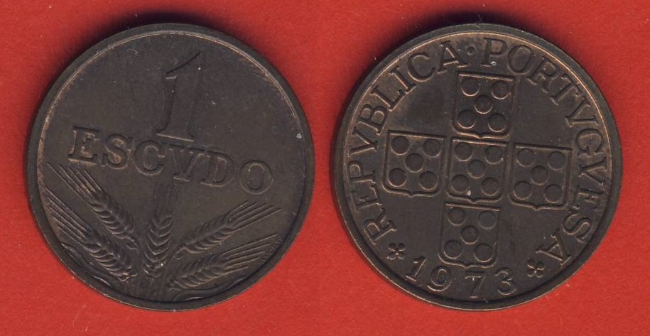  Portugal 1 Escudo 1973   