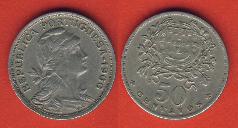  Portugal 50 Centavos 1966   