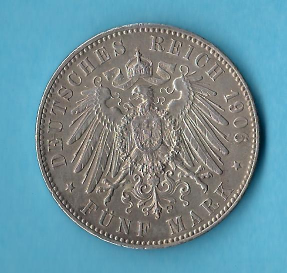  Kaiserreich 5 Mark Bremen 1906 J vz Münzenankauf Koblenz Frank Maurer AB 607   