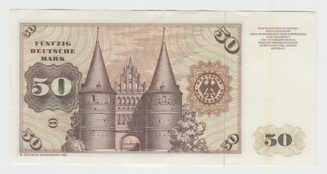  Ro. 288 a, 50 Deutsche Mark vom 02.01.1980 mit (c) Vermerk, KM 9381155M, fast kassenfrisch I-   