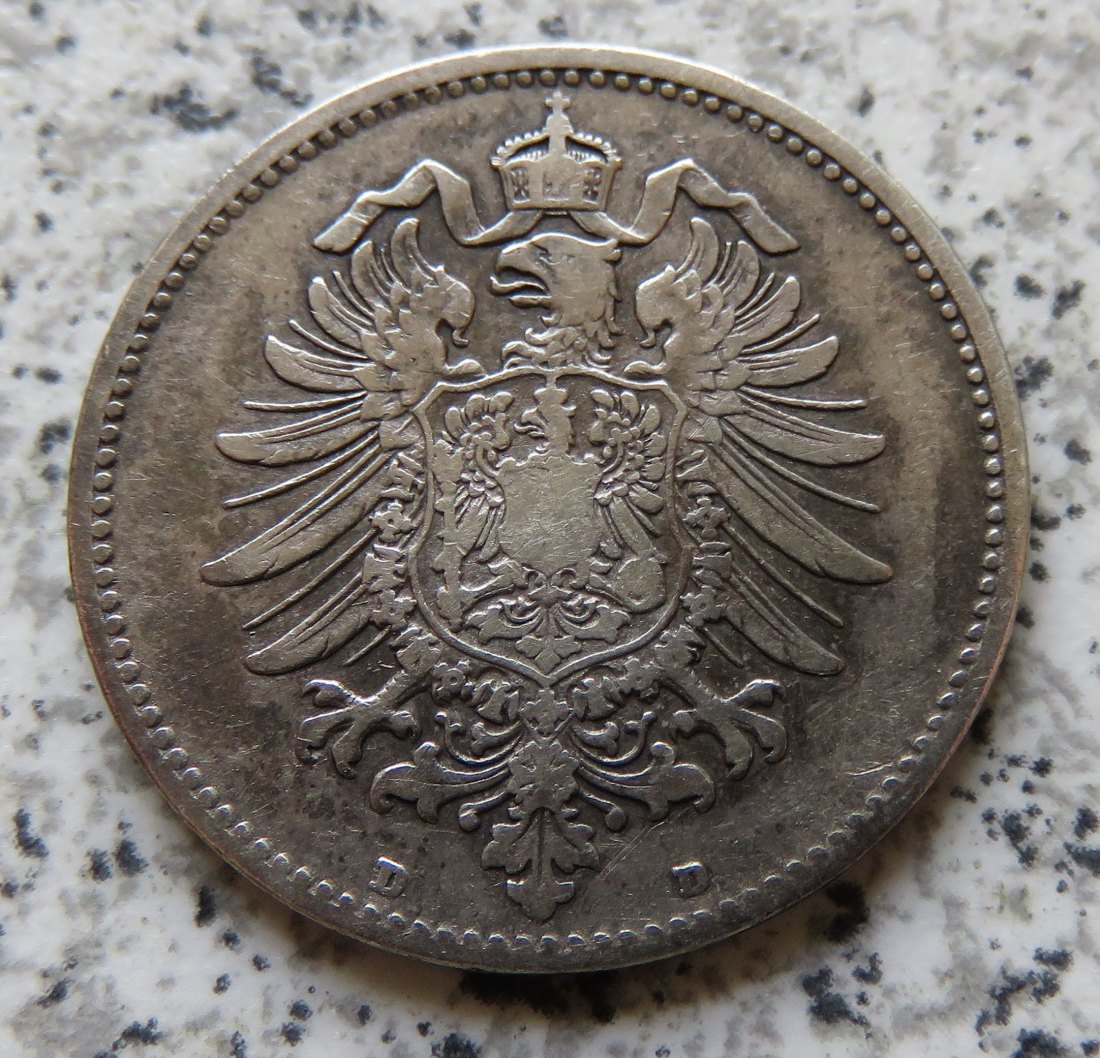  Kaiserreich 1 Mark 1886 D   