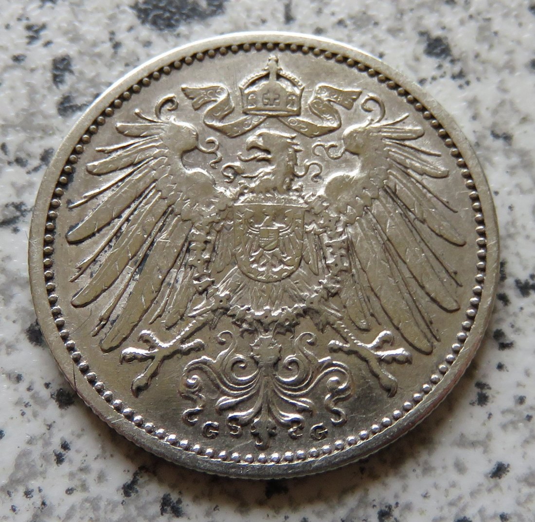  Kaiserreich 1 Mark 1907 G   