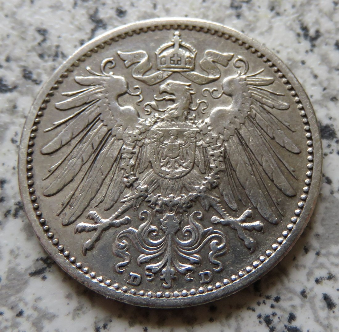  Kaiserreich 1 Mark 1909 D   