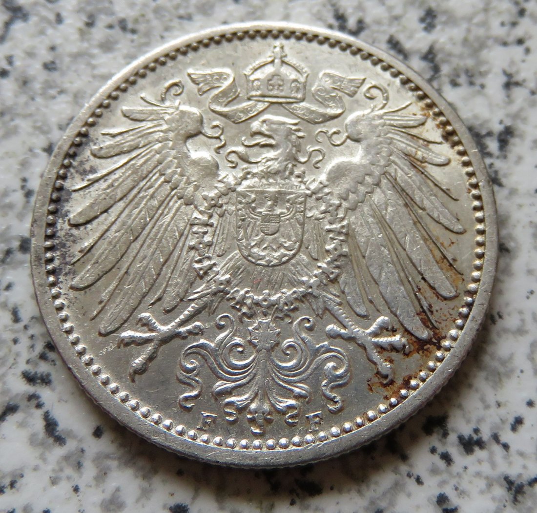  Kaiserreich 1 Mark 1910 F   