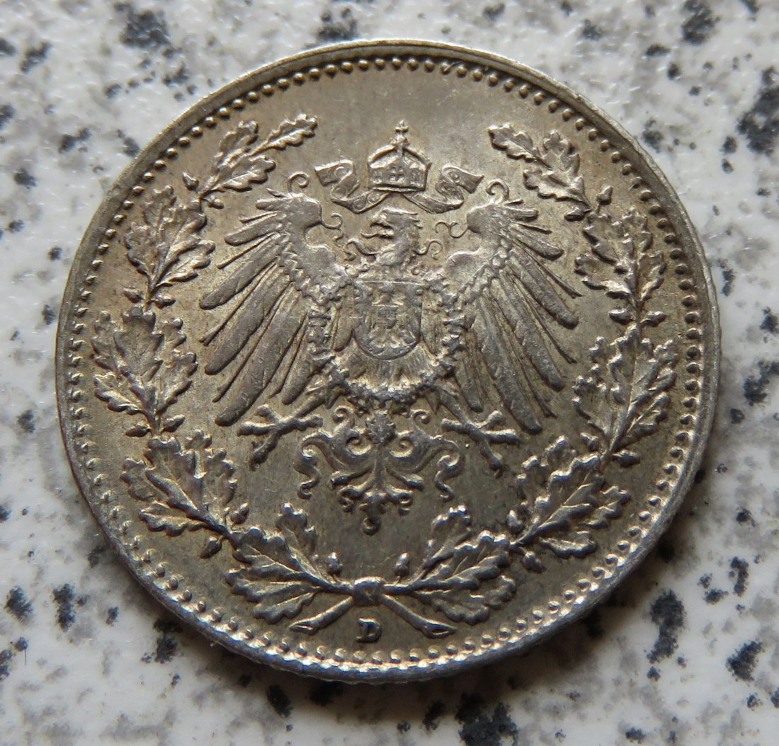  Kaiserreich 1/2 Mark 1915 D   