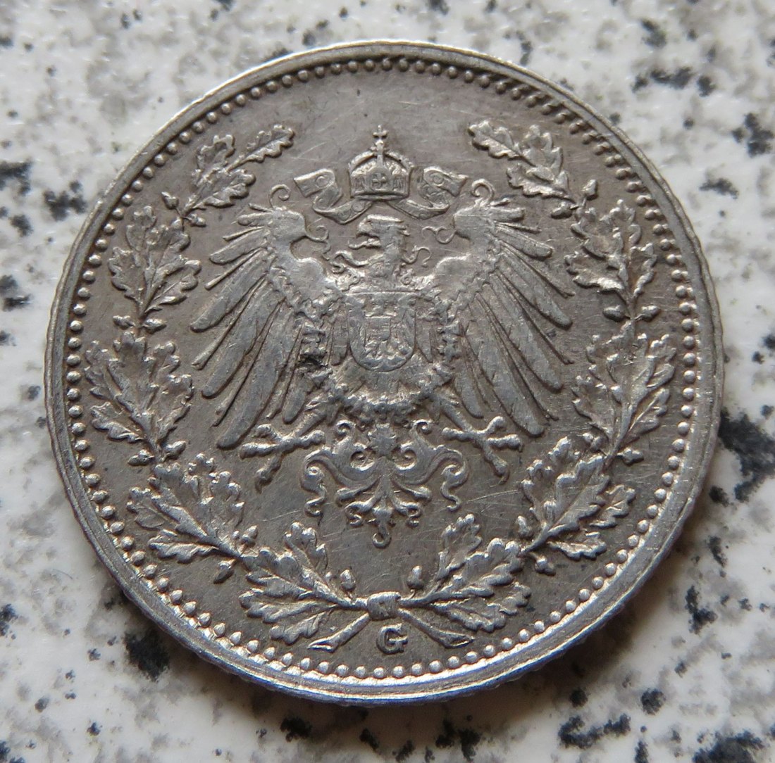 Kaiserreich 1/2 Mark 1915 G   