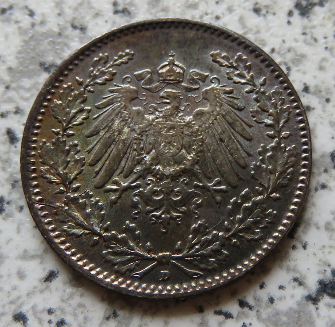  Kaiserreich 1/2 Mark 1916 D   
