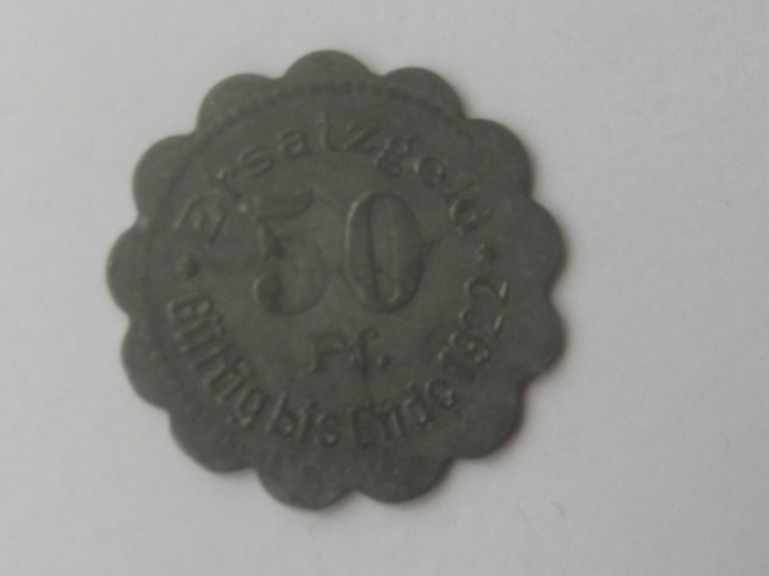  Notgeld der Stadt Stettin 50 Pfennig 1920 Zink   
