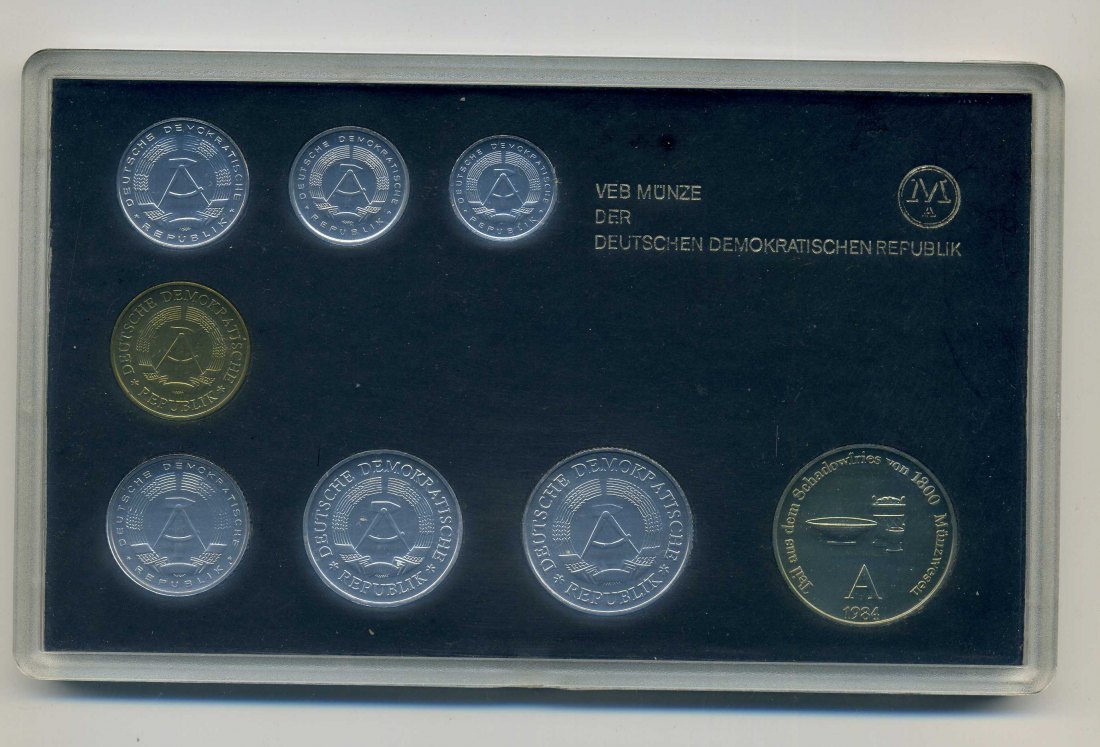  DDR Kursmünzensatz Mini Erzträger 1984 stempelglanz OVP   