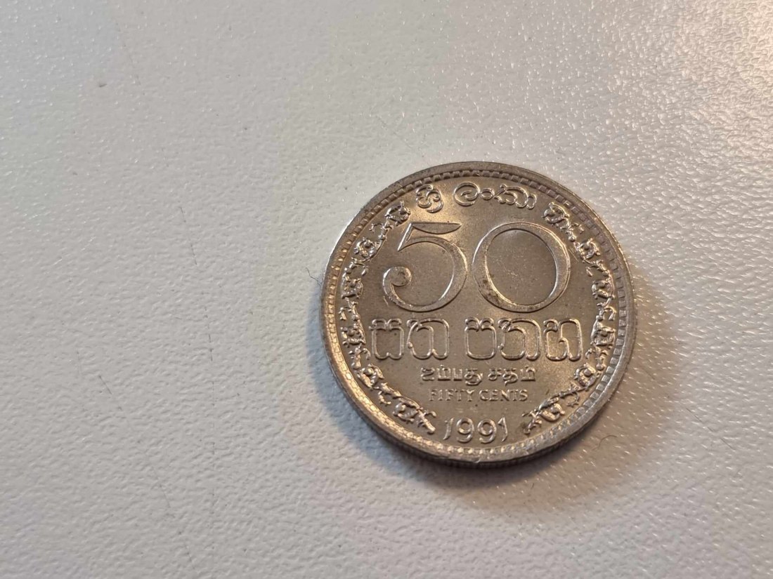  Sri Lanka 50 Cent 1991 STG   