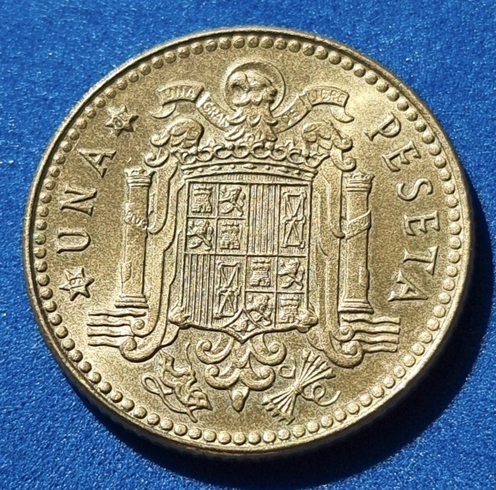 6655(5) 1 Peseta (Spanien) 1975 (80) in UNC- ...................................... von Berlin_coins
