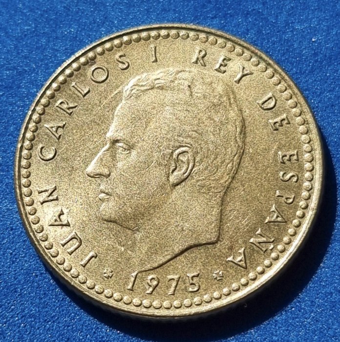  6655(5) 1 Peseta (Spanien) 1975 (80) in UNC- ...................................... von Berlin_coins   