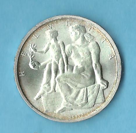  Schweiz 5 Franken 1948 prägefrisch Silber rar Münzenankauf Koblenz Frank Maurer AB 640   
