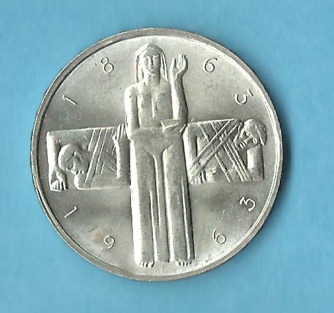  Schweiz 5 Franken 1963 prägefrisch Silber rar Münzenankauf Koblenz Frank Maurer AB 641   