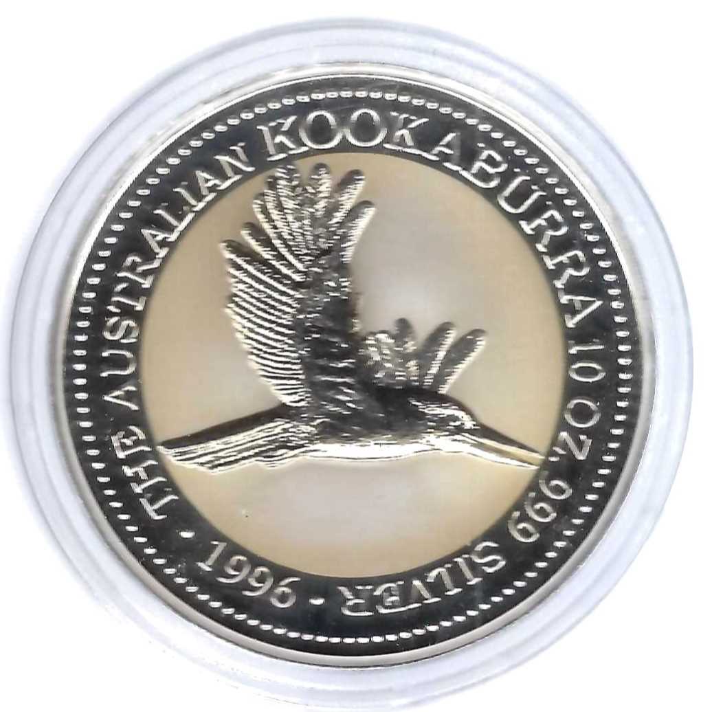  Australien 10 Dollar Kookaburra 1996 ST 10 Unzen Silber Münzenankauf Koblenz Frank Maurer AB 703   