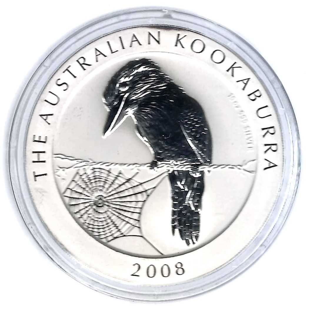  Australien 10 Dollar Kookaburra 2008 ST 10 Unzen Silber Münzenankauf Koblenz Frank Maurer AB 704   