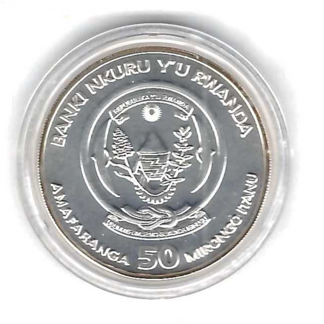  Ruanda 50 M Büffel 2015 ST 1 Unzen Silber Münzenankauf Koblenz Frank Maurer AB 708   