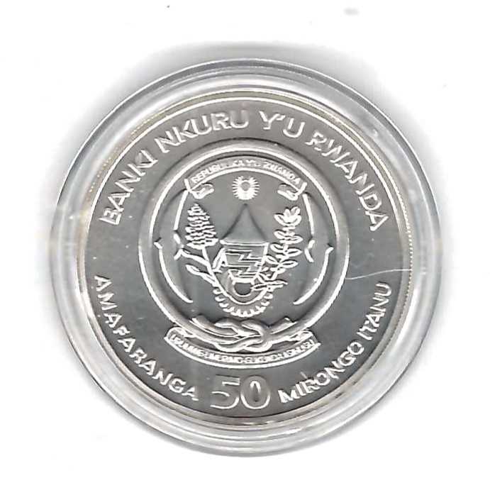  Ruanda 50 M Gepard 2013 ST 1 Unzen Silber Münzenankauf Koblenz Frank Maurer AB 714   