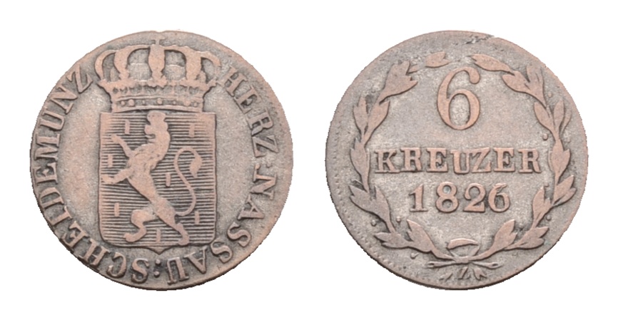  Altdeutschland; Kleinmünze 1826   