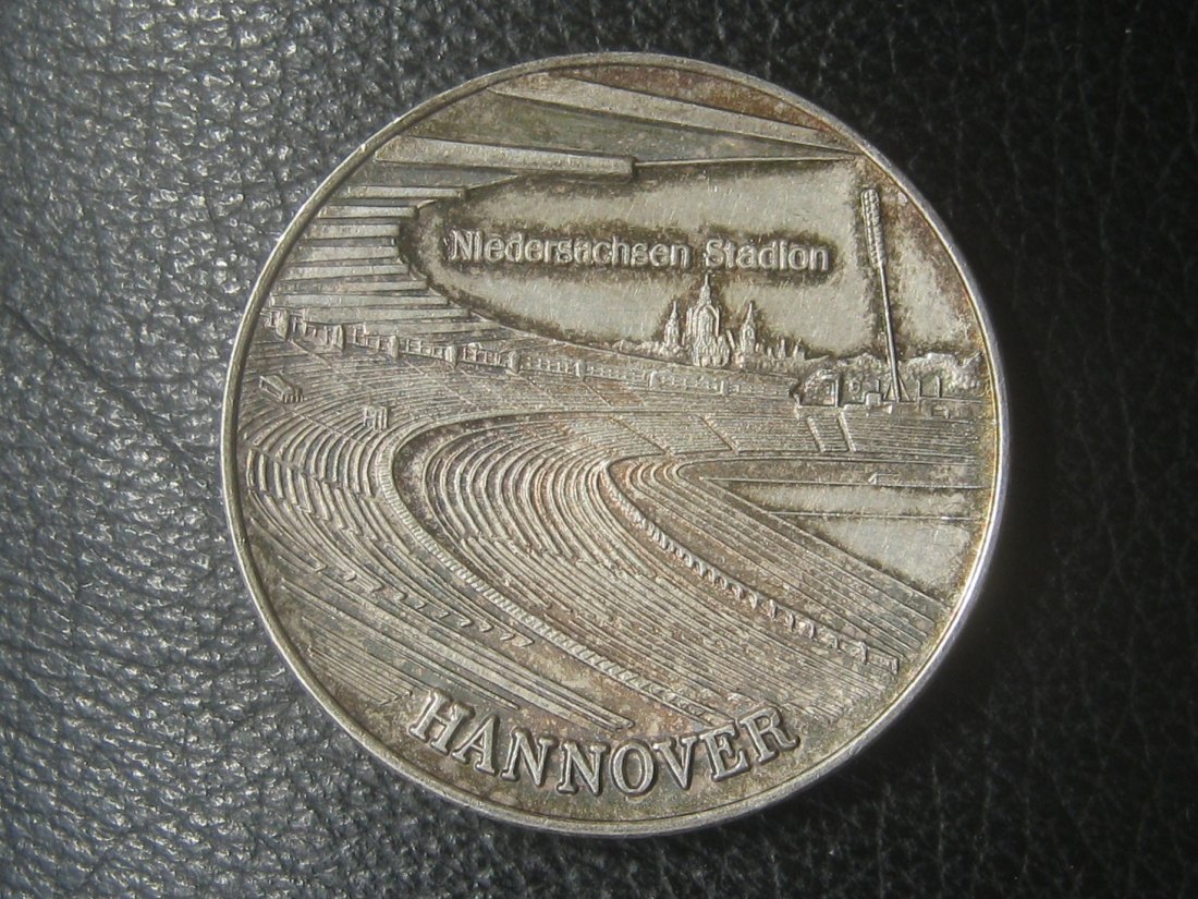  Silbermedaille 1000er Silber Hannover Niedersachsen Stadion Fußball WM 1974; 25,04 Gramm   