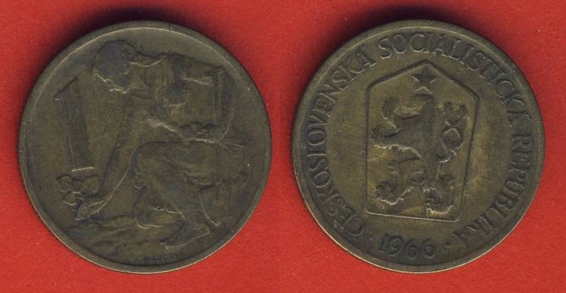  Tschechoslowakei 1 Koruna 1966   