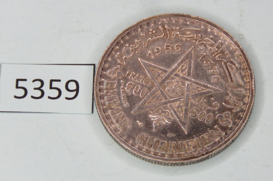  5359  Marokko 1956; 500 Francs  22,5 g SILBER   
