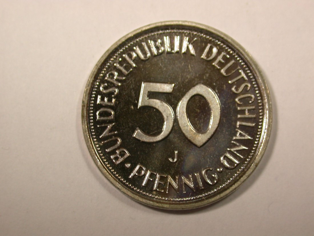  I4  BRD  50 Pfennig 1985 J in PP offen f.st/ST  Originalbilder   