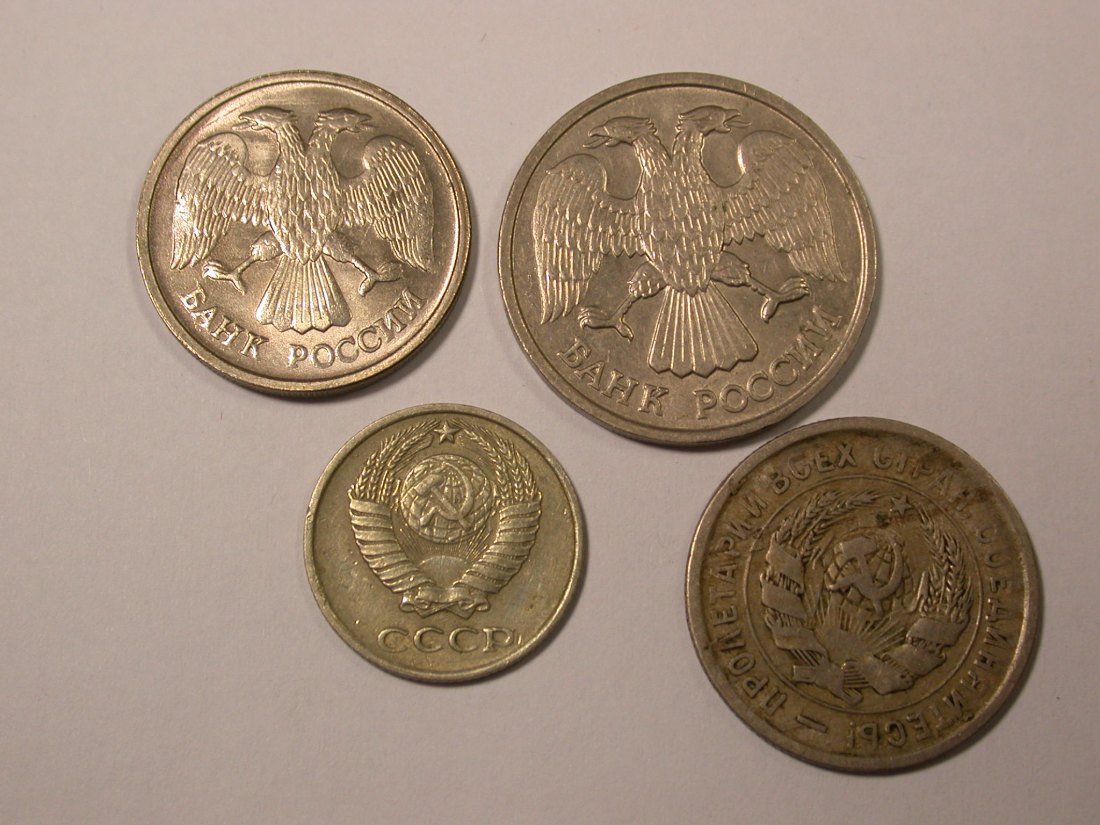  I4  UDSSR/Russland 4 Münzen 1933-1992 besser erhalten !! Originalbilder   