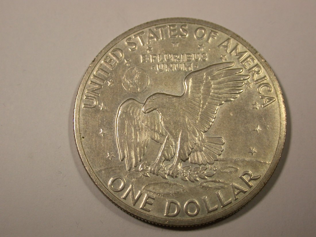 I4  USA 1 Dollar 1971 Eisenhower Mondlandung f.st /st  Originalbilder   