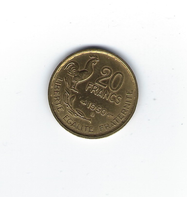  Frankreich 20 Francs 1950 B   